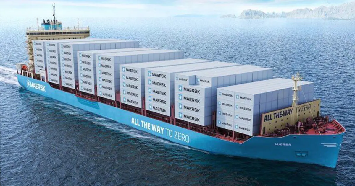 Maersk innove avec son nouveau navire à double carburant méthanol et VLSFO